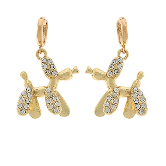 Poodle Shape Dangle Earrings - Picture 1 of 1